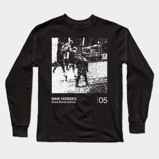 Nine Horses / Minimalist Graphic Artwork Design Long Sleeve T-Shirt